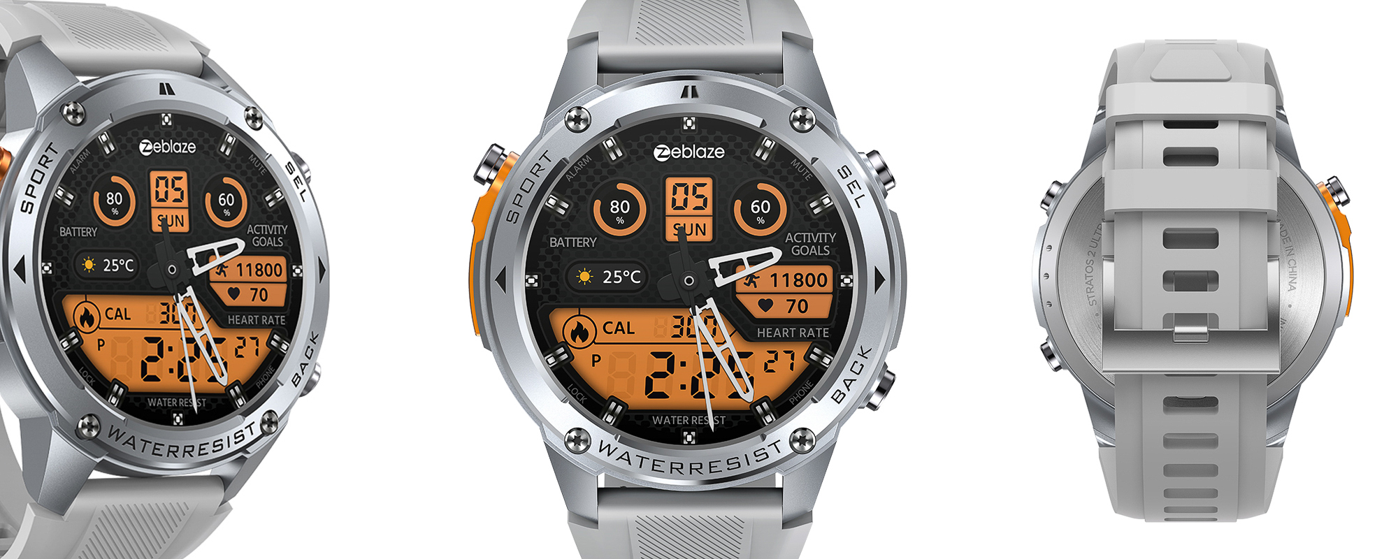 Smartwatch Zeblaze Stratos 2 Ultra - srebrny